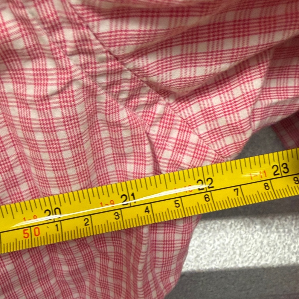 J Crew Men's Pink Checkered Shirt Gingham Size XL Preppy Office Teacher Academia - Picture 7 of 9